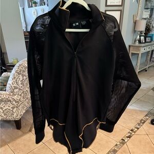 Adidas X Ivy Park Mesh Sleeve Beyonce Bodysuit Black Size 3x And Sweatpants 2x